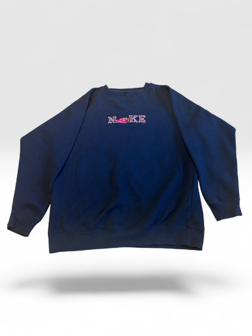 Nike Men’s Black Medium Crewneck Sweatshirt with Lightning McQueen as the “I”